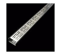 Caniveaux Grille de Drainage de 3,28 pi, kit Peu Profond, Couverture de Patio extérieur, système de tranchée de Drainage Amovible, Grille de Drainage Mince pour Trottoir de Jardin, Parking,