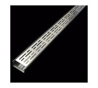 Caniveaux Grille de Drainage de 3,28 pi, kit Peu Profond, Couverture de Patio extérieur, système de tranchée de Drainage Amovible, Grille de Drainage Mince pour Trottoir de Jardin, Parking,