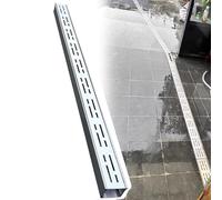 Caniveaux Kit de tranchées en Acier Inoxydable avec Grille de Drainage étroite, Couvre Les drains extérieurs en Acier Inoxydable 304, Les gouttières de dérivation d'eau pour allées de Jardin