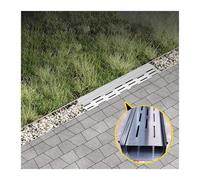 Caniveaux Système de tranchée de Drainage avec Grille de Drainage, kit de tranchée Amovible en Acier Inoxydable, gouttière de Jardin, allée, Salle de Bain, Cuisine, terrasse, Siphon de Sol d