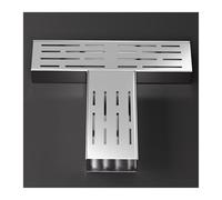 Caniveaux Système de tranchée de Drainage avec Grille de Drainage, kit de tranchée en Acier Inoxydable, dérivateur de caniveau d'égout Commercial pour allée de terrasse extérieure