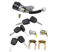 CANJPTON Cylindre Serrure de cylindre Set Bloc d'allumage et serrure de porte avec ompatible avec Citroen C1 Peugeot 107 Toyota Aygo N0501412 N0502200 9170.Y8 1608746380