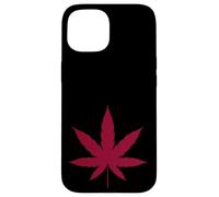 Cannabis à feuilles de pot noires et rouges CBD 420 Coque pour iPhone 15