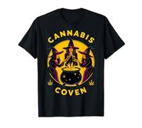 Cannabis Coven Witchy Weed Funny Halloween Marijuana 420 T-Shirt