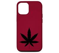 Cannabis rouge et noir 420 feuilles en pot et CBD Cute Coque pour iPhone 12/12 Pro