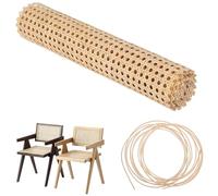 Cannage,Cannage Rouleau Pour Meuble,Rouleau De Cannage,35cm*2m Matériau de vigne PE Imperméable Avec une presse à barre ronde de 2 à 6 mètres pour Bricolage Armoire Chaise Meuble