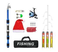 Canne à appâts - Équipement avec sac de rangement - Canne à débutant avec moulinet, pour amis, hommes, garçons, père lac ruisseau rivière