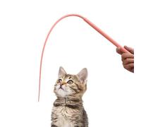 Canne À Chat,Jouets en Silicone pour Chats D'Intérieur - Jeu D'Éveil Doux De 76 Cm Stimulant L'Enrichissement Mental des Animaux Domestiques Jeu D'Intérieur Simulation De Saut Et De