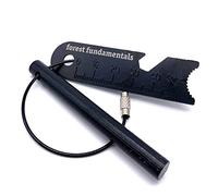 Canne à feu en acier et allume-feu EDC - Clip de lanière - Tige de ferrocérium - Allume-feu en magnésium - Allume-feu en bois