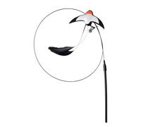 Canne À Jeu Pour Chat | Motif Hirondelle Jeu Éducatif - Interactif avec Clochette pour Divertir Votre Chat - Jouet Maison Appartement Activité Intérieure Après Repas Anti-ennui Développement Cogni