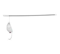 Canne À Jouer Pour Chat - Trixie - Souris En Peluche - Herbe À Chat - Bâton Flexible - 46 Cm - Gris - Jouet Interactif