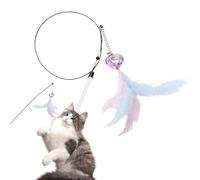 Canne à Jouet pour Chat - 80 Cm Jouet Interactif Réaliste - Queue Colorée Et Grelot - Pour Relaxation Quotidienne Routine À La Maison Création De Liens Temps De Jeu Exercice Intérieur Enrichissement C