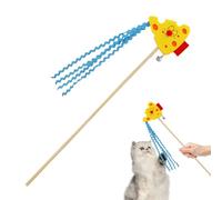 Canne à Jouet pour Chat | Jeu pour Chaton avec Sonnette et Friandise Fromage,Distributeur Interactif De Jouets Pour Chats | Pour Chaton Et Chat Adulte De Taille Moyenne À Grande Pour Intérieur Et Exté