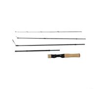 Canne à leurre portable en fibre de carbone avec 4 ou 5 sections réglables pour un total de 155 cm à 180 cm pour un poids ultra léger et un bâton de lancer pour les voyages (poignée droite)
