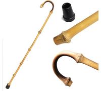 Canne à marcher en bambou naturel pour les personnes âgées, conception ergonomique légère avec pointe antidérapante, bâton de soutien durable pour les hommes et les femmes âgés, idéal pour la stabilit