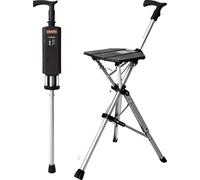 Canne à onglet, tabouret pliable, réglable en hauteur, noir