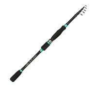 Canne a Peche 1.8m 2.1m .4m .7m 3.0m Canne à pêche télescopique en Carbone M Puissance Ultra-légère Voyage coulée pour Salée(Straight Handle,2.1 m)