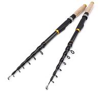 Canne A Peche 1 pcs,8 m 2,4,7 3,0,6 Tail à pêche en Fibre de Carbone Super Courte Poche Pole Rotation Portable(3.6 m)