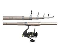 Canne à pêche à 7 essieux avec moulinet et canne à pêche, canne télescopique pratique avec poignée confortable mate et siège de roue hélicoïdale pour bateau en eau salée et eau douce Combos de pêche