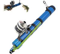 Canne à pêche à catapulte, canne à pêche sur glace, lanceur de leurres télescopique, outil de pêche, lanceur de leurres compact longue distance adapté pour les familles en eau salée et eau douce (BL25