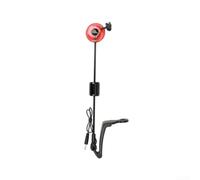 Canne à pêche à la carpe robuste en ABS de style européen avec clip plat rigide pour indicateur de morsure flash conçue pour une notification efficace d'activité des poissons (B2025-R rouge)