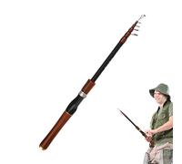 Canne à pêche à la Truite, Canne à pêche Pliable | Cannes à télescopiques | Canne à de Voyage à réponse Sensible, Canne à Pliante, Prise Confortable pour Les rivières et Les Lacs