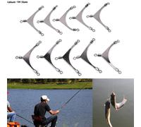 Canne À Pêche À Trois Voies En Acier Inoxydable, Pivot, Connecteur, 10 Pièces/Ensemble, Américain