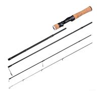 Canne à pêche adaptée aux voyages, longueur réglable de 156 cm à 180 cm, matériau carbone (droite)