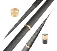 Canne a Peche au Coup Telescopique Super Light Dur en Fibre de Carbone, Canne à pêche la Main télescopique 2,7M 3,6M,9M 4,5M 5,4M 6,.0M 7,2M 8M 10M Flux Rod(3.6m)