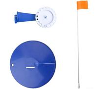 Canne à pêche automatique sur glace avec base circulaire flottante et signal de drapeau très visible pour une utilisation manuelle sur glace (2#orange)