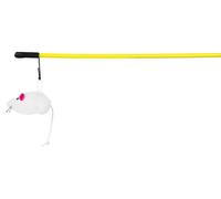 Canne à pêche TRIXIE avec souris en peluche - tige en plastique - 100 cm - herbe à chat - diverses couleurs - choix aléatoire - 4103