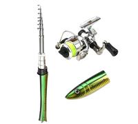 Canne à pêche avec stylo, canne à pêche avec stylo et moulinet combiné, canne à pêche combinée avec tige pliante et moulinets - Pêche compacte adaptée pour le sud de et , ce qui la rend
