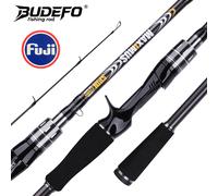 Canne à pêche BUDEFO MAXIMUS 1,8m 2,4m 3,0m en carbone 30T, spinning et baitcasting, guides FUJI, canne de voyage pour leurres 3-50g ML/M/MH