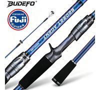 Canne à pêche BUDEFO SECRET AGENT 1.8m 2.4m 3.0m en carbone 30T, spinning et baitcasting, avec guides FUJI, canne de voyage pour leurres 2-70g L/ML/M/MH