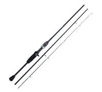 Canne À Pêche Canne À Pêche Casting 1.8m Ultralégère en Fiber De Carbone 3 Sections avec Poignée EVA Baitcasting(1.8m - Spinning Rod)