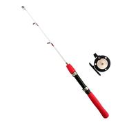 Canne à pêche - Canne à pêche courte sur glace - Matériau en fibre de verre | Ensemble d'hiver ultra court de 61 cm 59 g - Guide en céramique pour lac et étang en plein air - Équipement de chasse à la