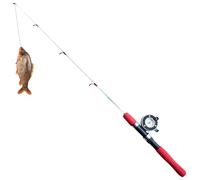 Canne à pêche - Canne à pêche courte sur glace - Matériau en fibre de verre | Ensemble d'hiver ultra court de 61 cm 59 g - Guide en céramique pour lac et étang en plein air - Équipement de chasse à la