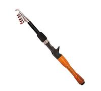 Canne A Peche,Canne A Peche Mer Tige de pêche télescopique POÎTIER Portable POISION Noir Casting DE Long-Distance Mini Rote À PÊCHE MER COURTÉE(1.5m)