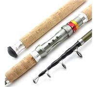 Canne à Pêche Canne à Pêche Télescopique Carbone en Bois Hdle Canne à Pêche Extra Heavy Carp Canne à Pêche Mer Portable Voyage Canne à Pêche, One Color, 2.1m