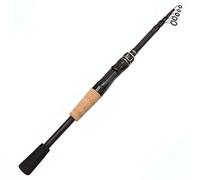 Canne a Peche Canne à pêche télescopique en Carbone légère avec Manche en Bois de 8 à 25 g(2.1 M)