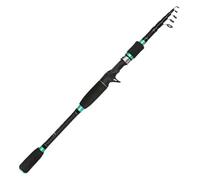 Canne à PêChe Canne à pêche télescopique en Fibre de Carbone Super Dure 1,8 m 2, for Lancer et Nourrir Les leurres(Green-Casting Rod,2.1M)