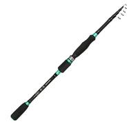 Canne à PêChe Canne à pêche télescopique en Fibre de Carbone Super Dure 1,8 m 2, for Lancer et Nourrir Les leurres(Green-Spinning Rod,2.1M)