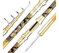 Canne à Pêche Canne à pêche télescopique en métal, 2.1/2.4/2.7/3.0/3.6M, Canne mer(2.1m)