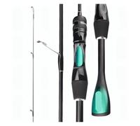 Canne a Peche Canne à pêche Ultra légère en Fibre de Carbone for Carpe, Bar, Truite(Green Spinning,1.5m)