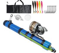 Canne À Pêche Catapulte + Kit De Moulinet, Canne À Pêche À La Mouche Professionnelle, Moulinet De Pêche À Fronde Compact, À La Mouche Portable for Eau Douce(Advanced)