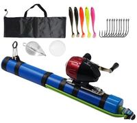 Canne À Pêche Catapulte + Kit De Moulinet, Canne À Pêche À La Mouche Professionnelle, Moulinet De Pêche À Fronde Compact, À La Mouche Portable for Eau Douce(Standard)