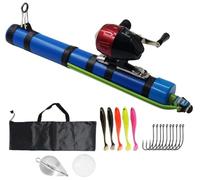 Canne À Pêche Catapulte + Kit Moulinet Canne À Pêche À La Mouche Professionnelle Moulinet De Pêche À Fronde Compact Canne À Pêche À La Mouche Portable(Standard)