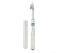 Canne à pêche compacte de 1,6 m pour tube de carbone ultra léger avec poignée en EVA - Rétractable pour mini bâton de voyage pour truite, bar, panfish randonnée, camping, équipement argenté 35 cm