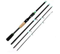 Canne à PêChe Courte en Mer Canne à pêche en Carbone Spinning Casting 1,8 m/2, m de Voyage Portable au leurre Shore Pole 4-5 Sections pour Les Voyages(1.8M Spinning Rod)