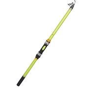 Canne à Pêche Courte Télescopique Mini Portable Canne à Pêche en Fibre de Carbone de la Mer Tige de Coulée Ultra-légère Pôle(2.4m)